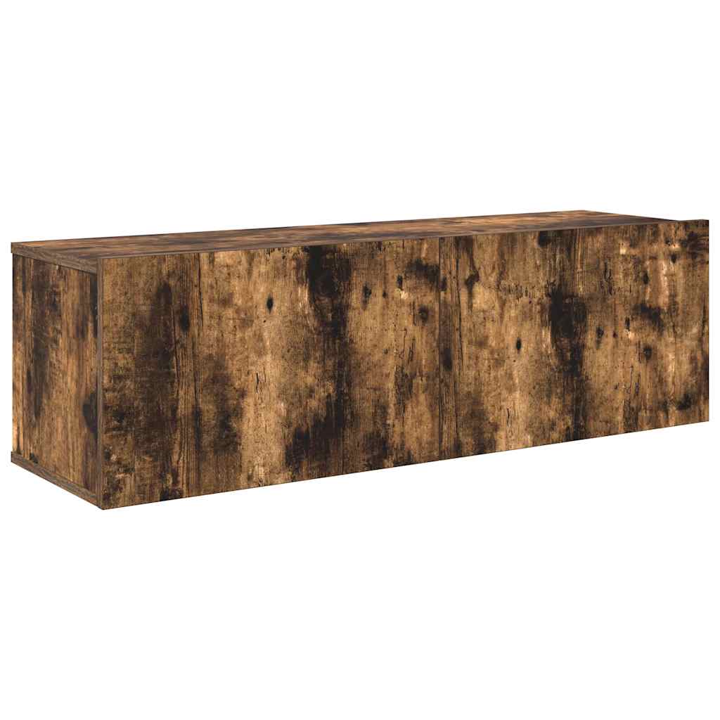 vidaXL 4 Piece TV Cabinet Set Smoked Oak Engineered Wood