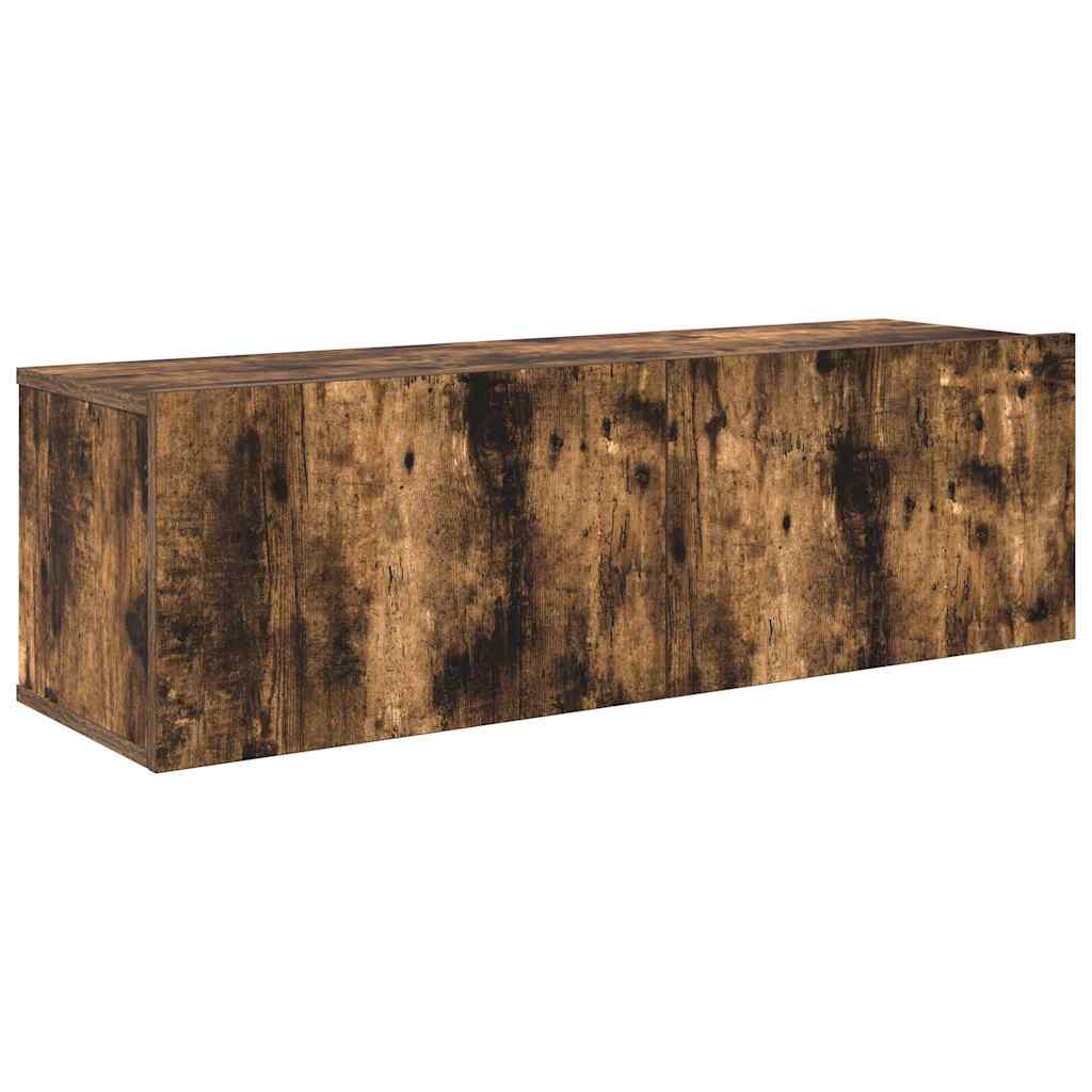 vidaXL 4 Piece TV Cabinet Set Smoked Oak Engineered Wood