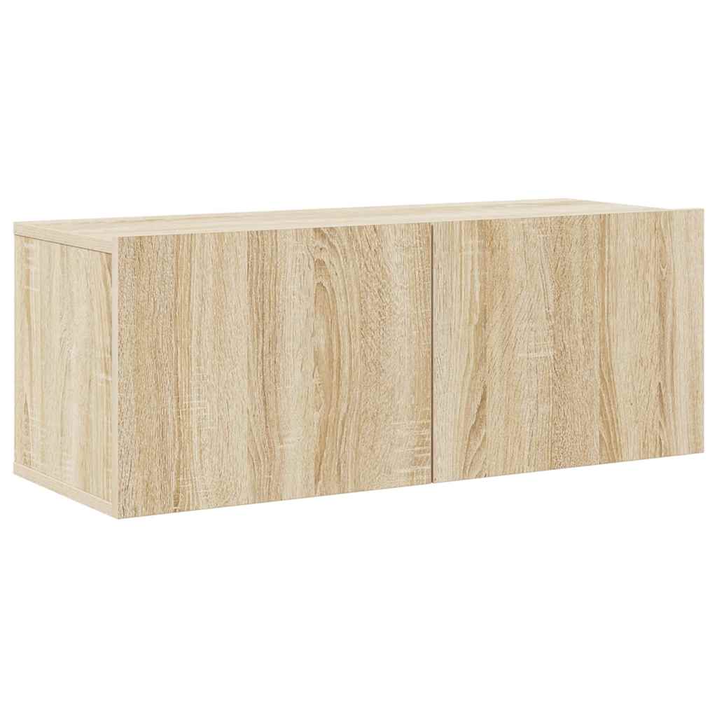 vidaXL 4 Piece TV Cabinet Set Sonoma Oak Engineered Wood