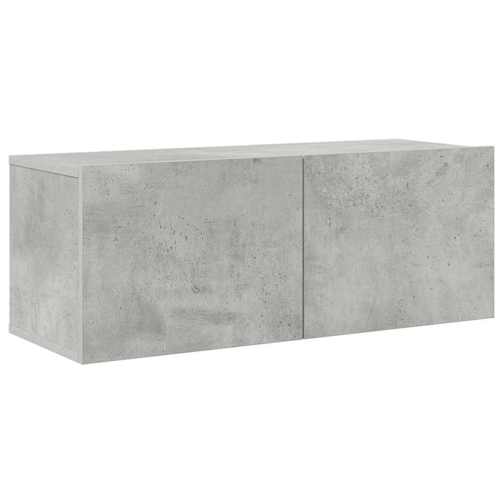vidaXL 4 Piece TV Cabinet Set Concrete Grey Engineered Wood