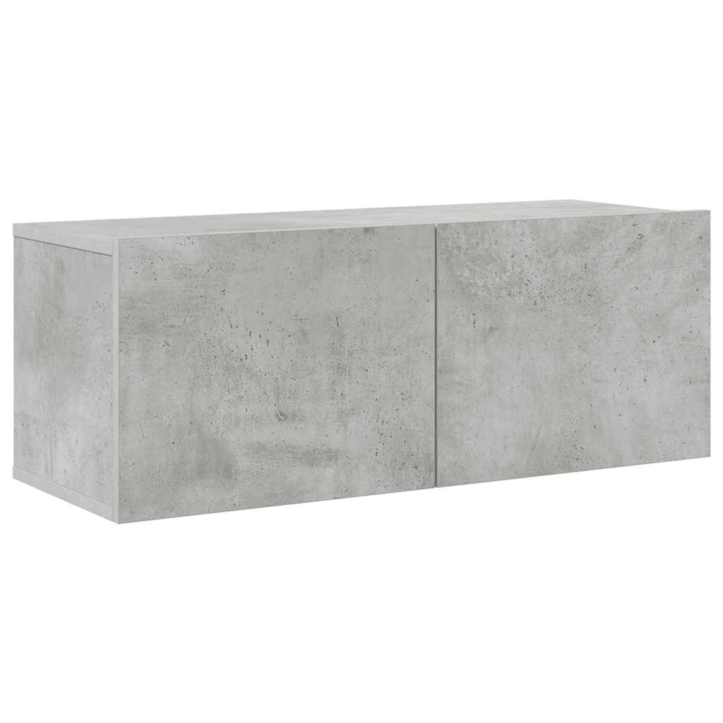 vidaXL 4 Piece TV Cabinet Set Concrete Grey Engineered Wood