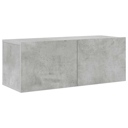 vidaXL 4 Piece TV Cabinet Set Concrete Grey Engineered Wood