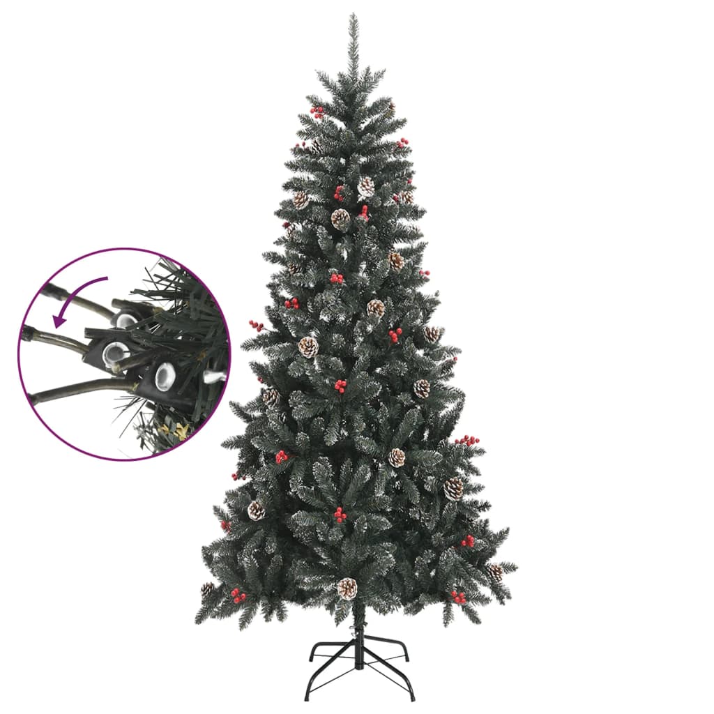 vidaXL Artificial Christmas Tree with Stand Green 240 cm PVC