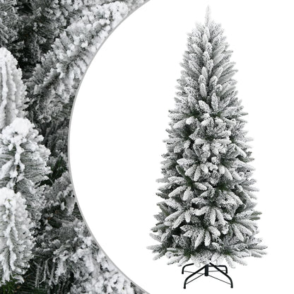 vidaXL Artificial Christmas Tree with Flocked Snow 240 cm PVC&PE