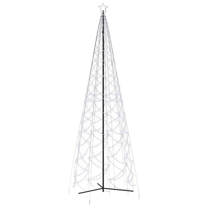 vidaXL Christmas Cone Tree Cold White 1400 LEDs 160x500 cm