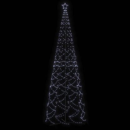 vidaXL Christmas Cone Tree Cold White 1400 LEDs 160x500 cm