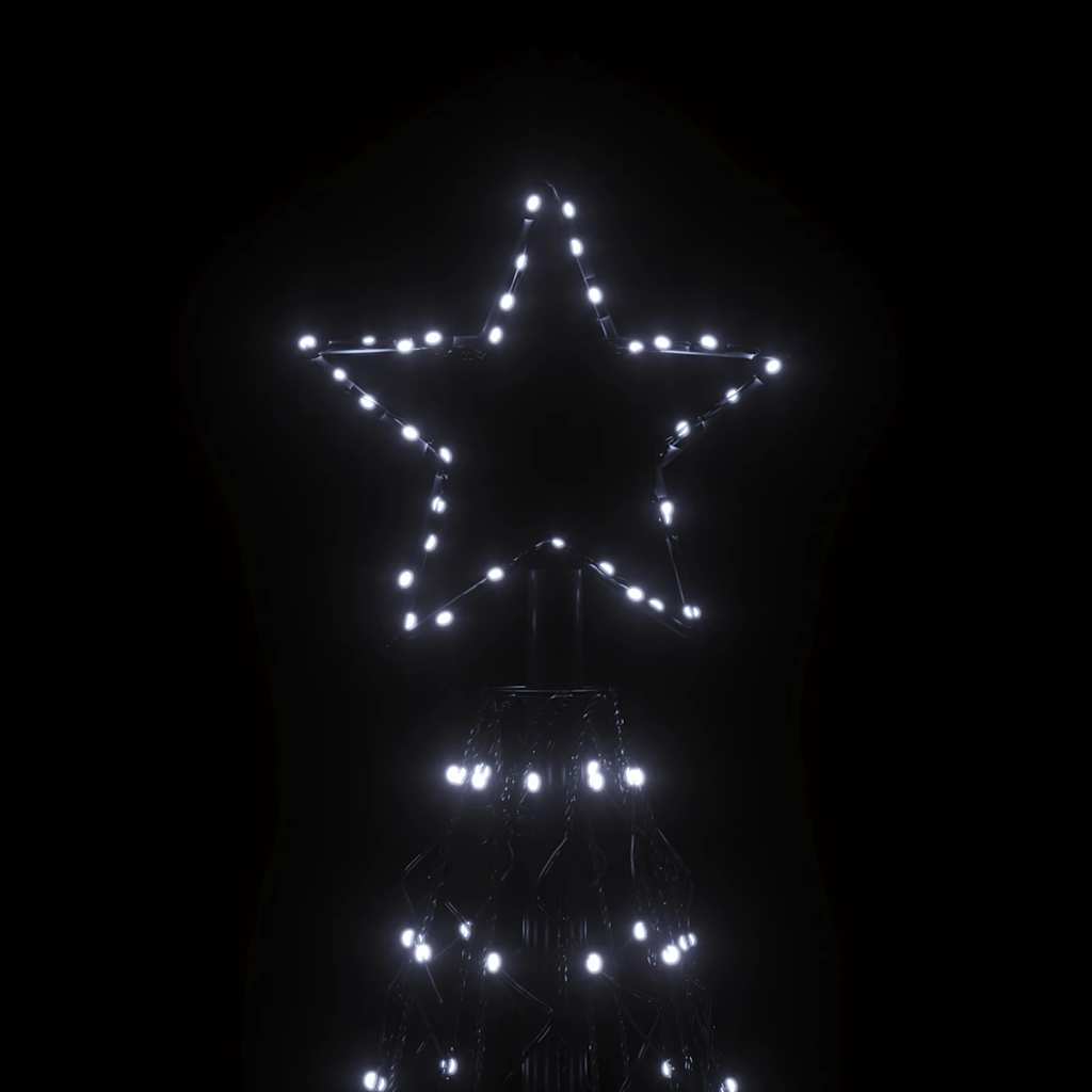 vidaXL Christmas Cone Tree Cold White 1400 LEDs 160x500 cm