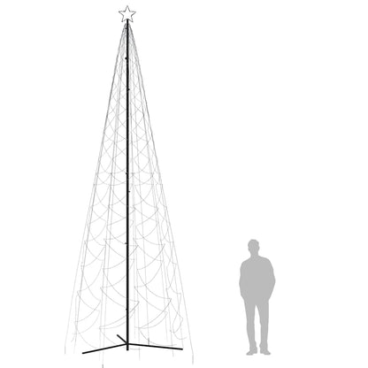 vidaXL Christmas Cone Tree Cold White 1400 LEDs 160x500 cm