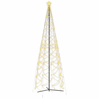 vidaXL Christmas Cone Tree Warm White 1400 LEDs 160x500 cm