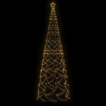 vidaXL Christmas Cone Tree Warm White 1400 LEDs 160x500 cm