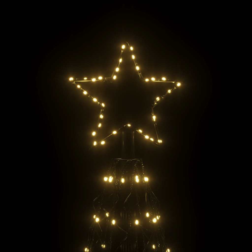 vidaXL Christmas Cone Tree Warm White 1400 LEDs 160x500 cm
