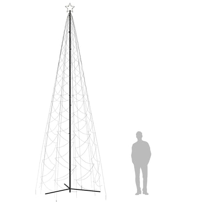 vidaXL Christmas Cone Tree Warm White 1400 LEDs 160x500 cm