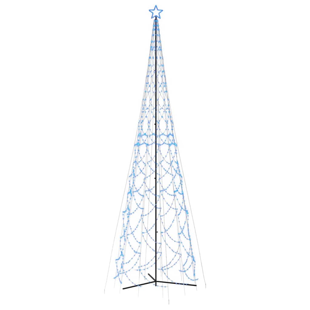 vidaXL Christmas Cone Tree Blue 3000 LEDs 230x800 cm