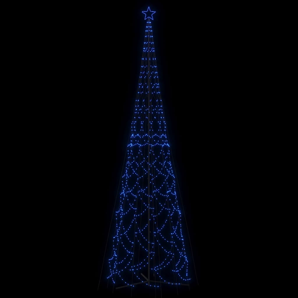 vidaXL Christmas Cone Tree Blue 3000 LEDs 230x800 cm