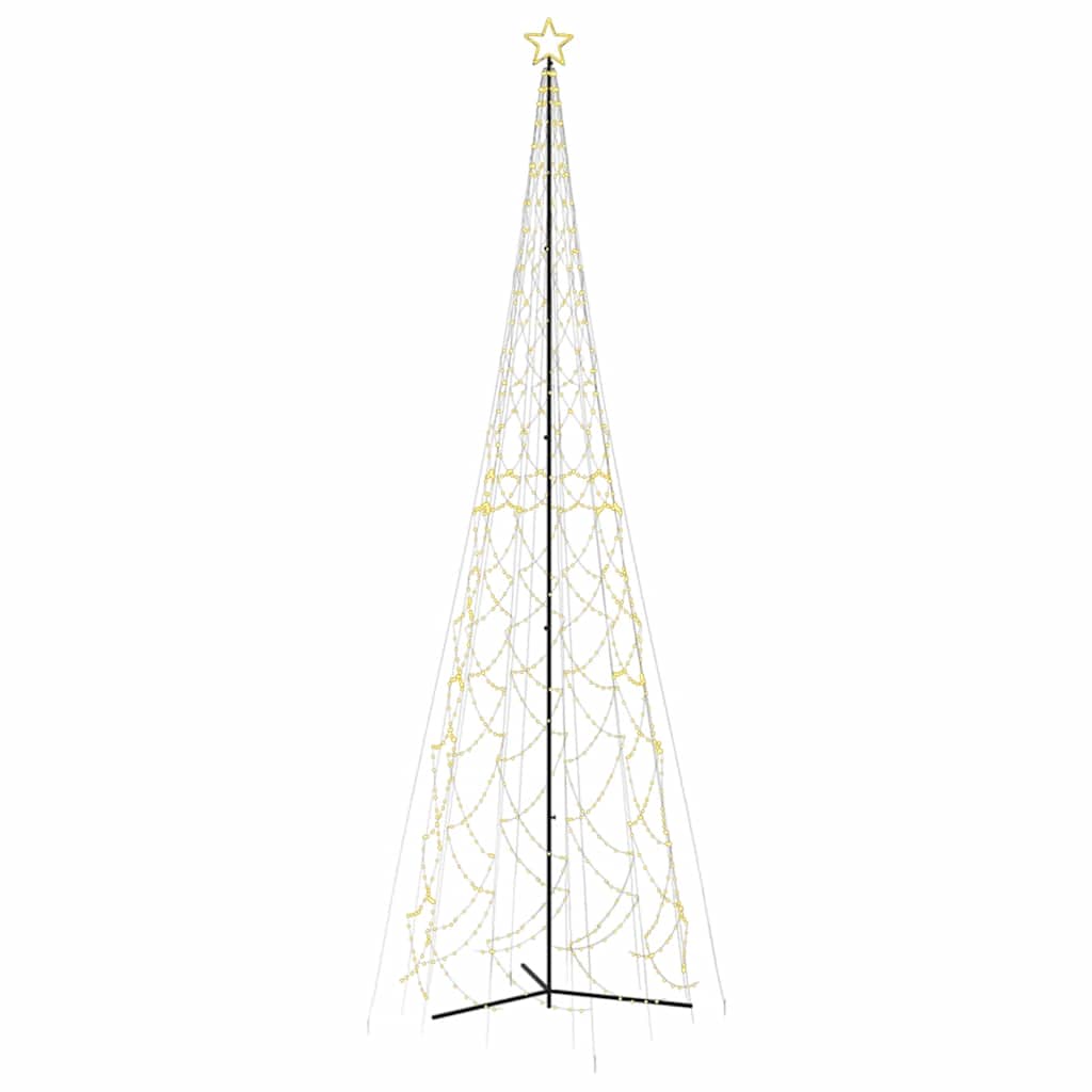 vidaXL Christmas Cone Tree Warm White 3000 LEDs 230x800 cm