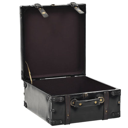 vidaXL Storage Bench 110 cm Black Faux Leather