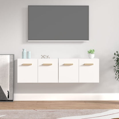 vidaXL Wall Cabinets 2 pcs White 60x36.5x35 cm Engineered Wood