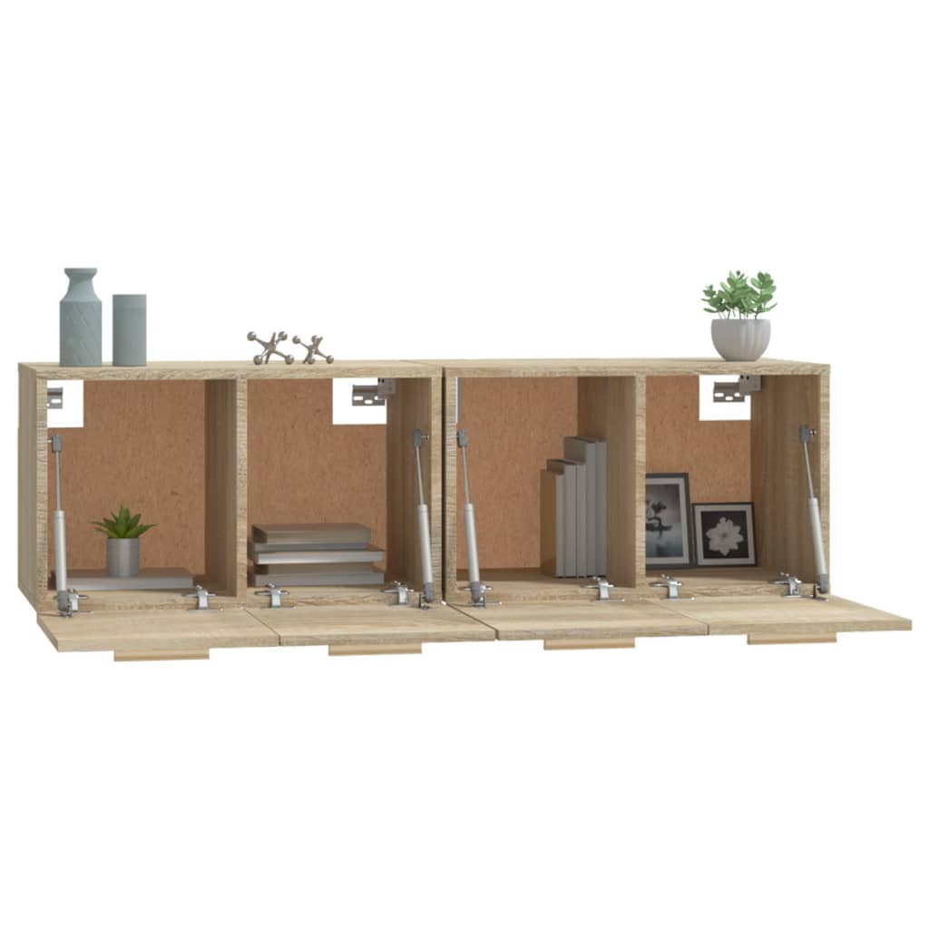 vidaXL Wall Cabinets 2 pcs Sonoma Oak 60x36.5x35 cm Engineered Wood