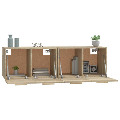 vidaXL Wall Cabinets 2 pcs Sonoma Oak 60x36.5x35 cm Engineered Wood