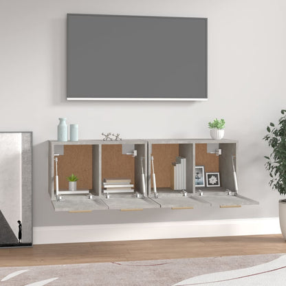 vidaXL Wall Cabinets 2 pcs Concrete Grey 60x36.5x35 cm Engineered Wood