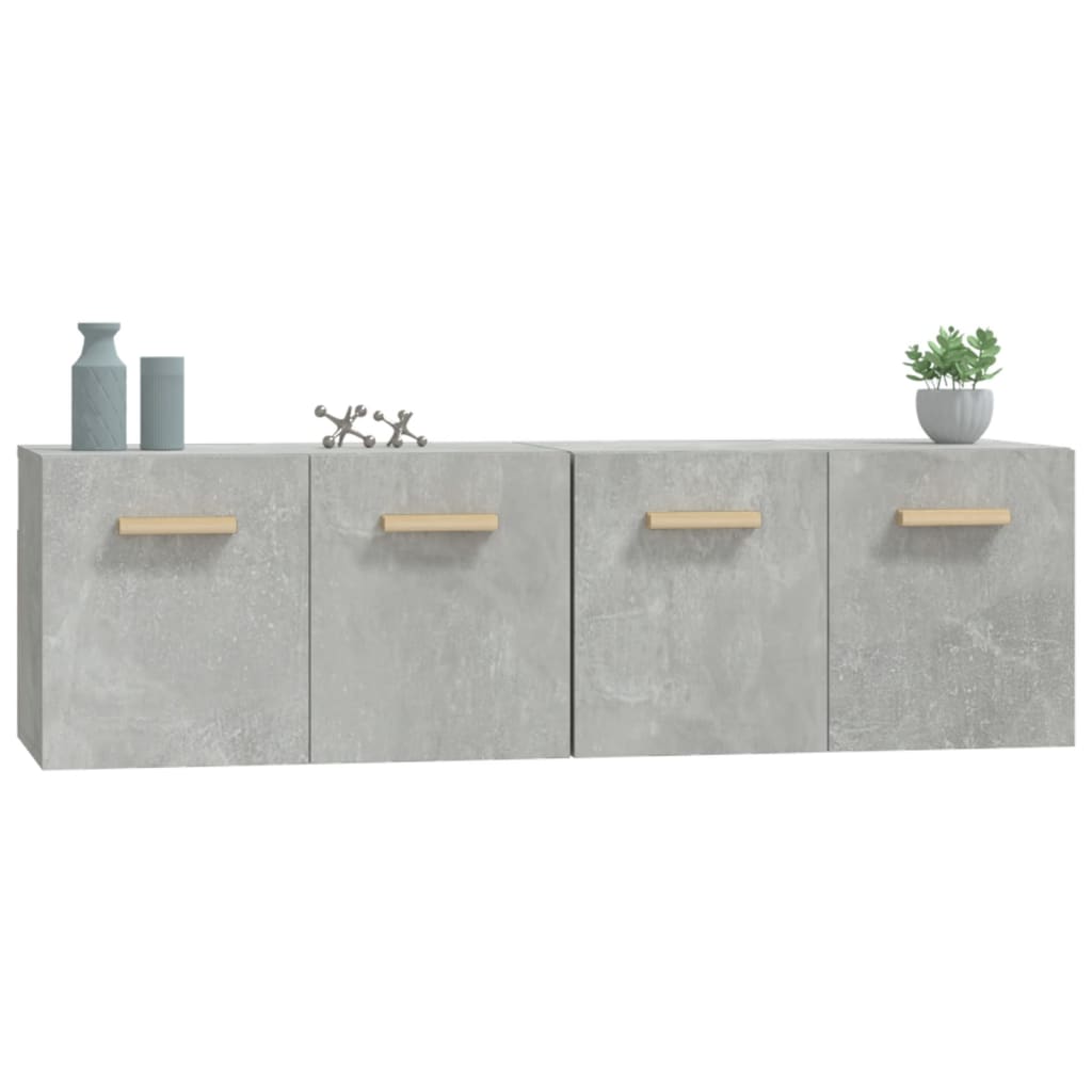 vidaXL Wall Cabinets 2 pcs Concrete Grey 60x36.5x35 cm Engineered Wood