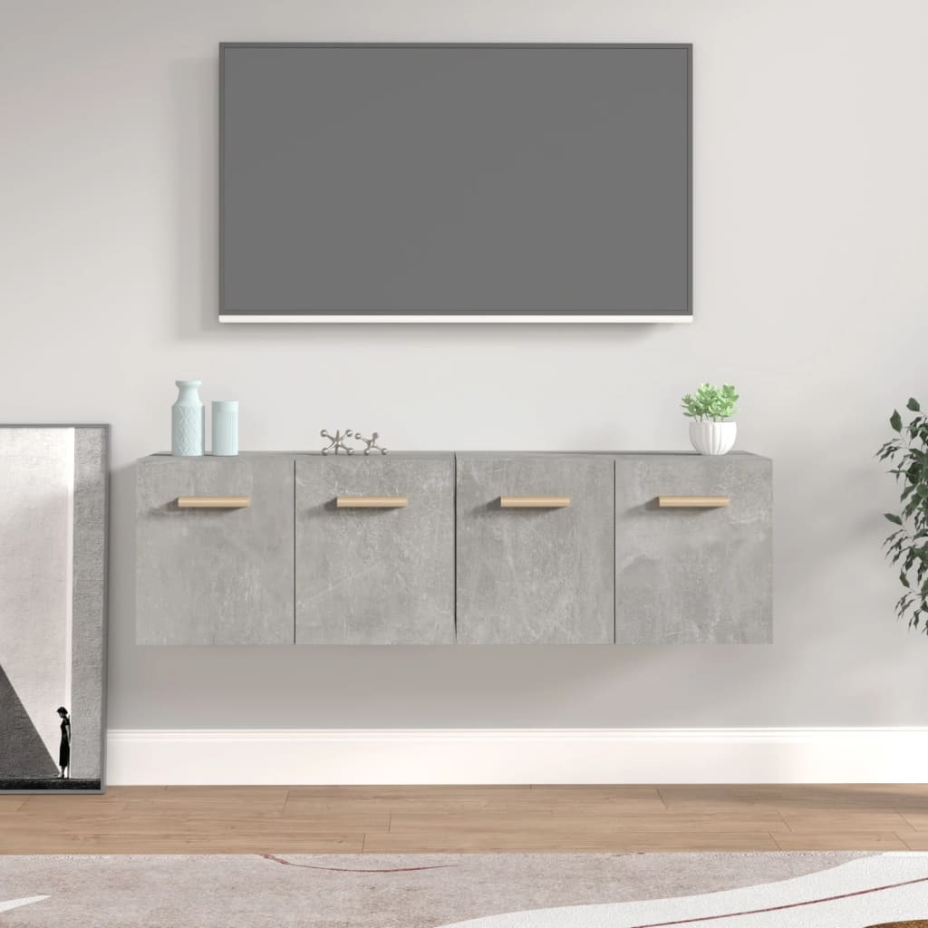 vidaXL Wall Cabinets 2 pcs Concrete Grey 60x36.5x35 cm Engineered Wood