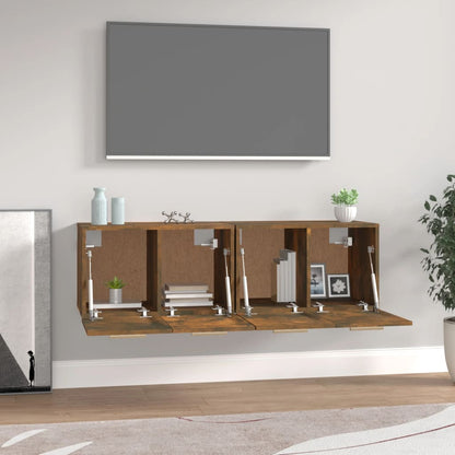 vidaXL Wall Cabinets 2 pcs Smoked Oak 60x36.5x35 cm Engineered Wood