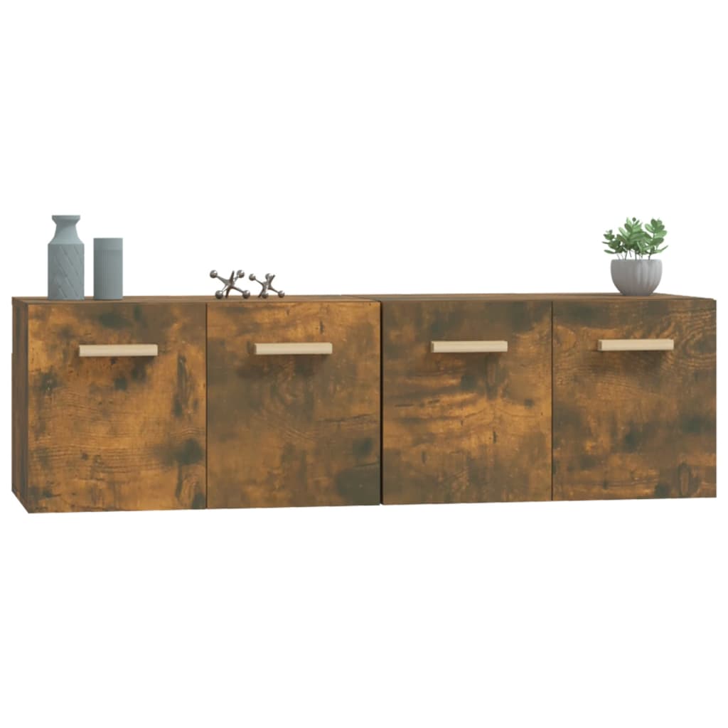 vidaXL Wall Cabinets 2 pcs Smoked Oak 60x36.5x35 cm Engineered Wood