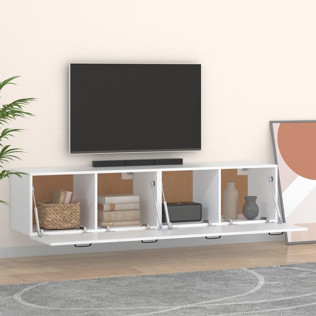 vidaXL Wall Cabinets 2 pcs White 60x36.5x35 cm Engineered Wood