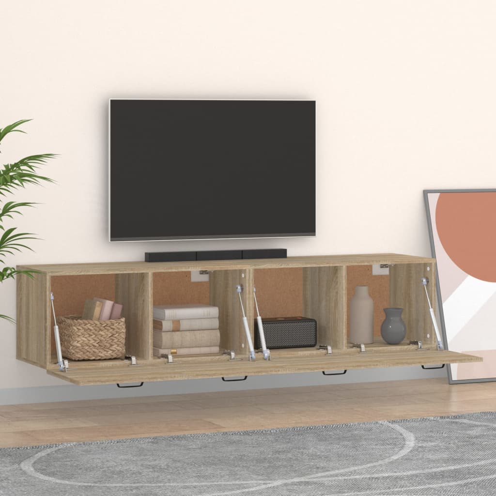 vidaXL Wall Cabinets 2 pcs Sonoma Oak 60x36.5x35 cm Engineered Wood