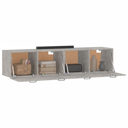 vidaXL Wall Cabinets 2 pcs Concrete Grey 60x36.5x35 cm Engineered Wood