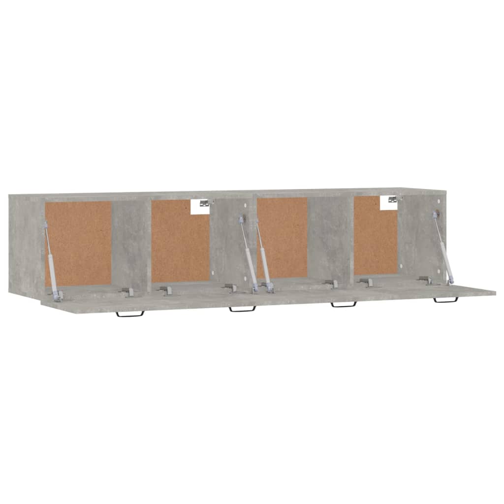vidaXL Wall Cabinets 2 pcs Concrete Grey 60x36.5x35 cm Engineered Wood