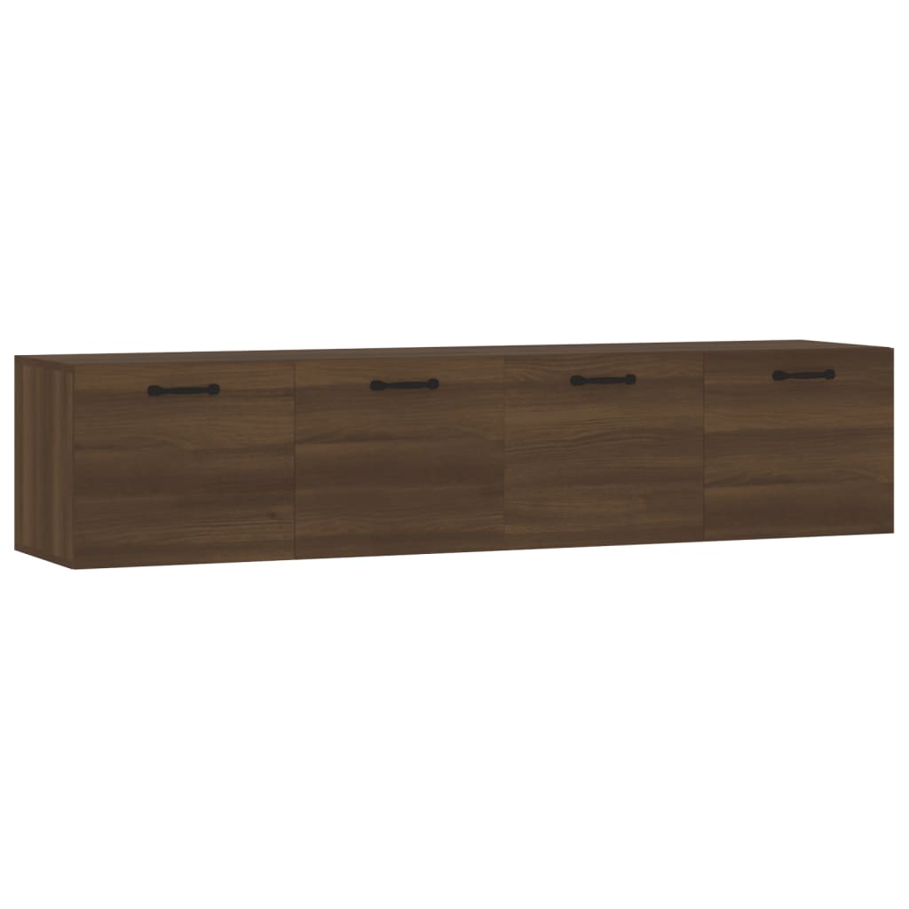 vidaXL Wall Cabinets 2 pcs Brown Oak 60x36.5x35 cm Engineered Wood