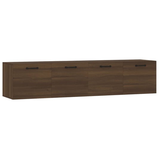 vidaXL Wall Cabinets 2 pcs Brown Oak 60x36.5x35 cm Engineered Wood