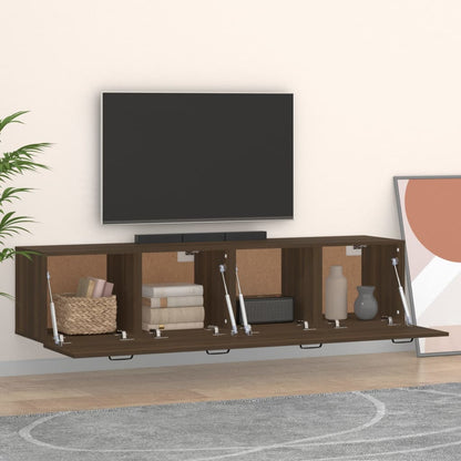 vidaXL Wall Cabinets 2 pcs Brown Oak 60x36.5x35 cm Engineered Wood