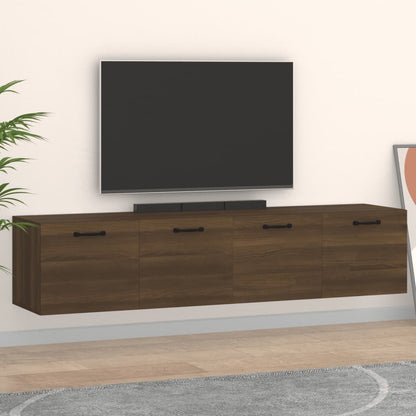 vidaXL Wall Cabinets 2 pcs Brown Oak 60x36.5x35 cm Engineered Wood