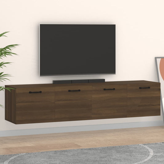 vidaXL Wall Cabinets 2 pcs Brown Oak 60x36.5x35 cm Engineered Wood