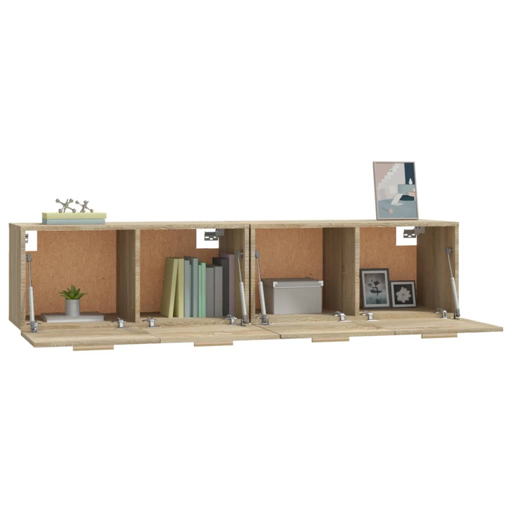 vidaXL Wall Cabinets 2 pcs Sonoma Oak 80x35x36.5 cm Engineered Wood