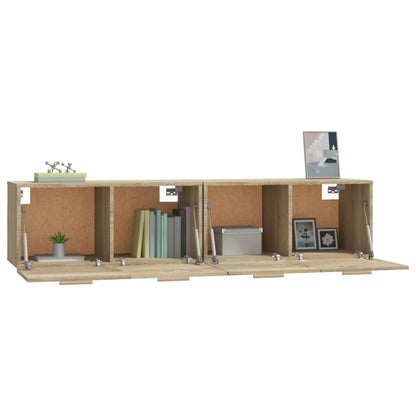 vidaXL Wall Cabinets 2 pcs Sonoma Oak 80x35x36.5 cm Engineered Wood
