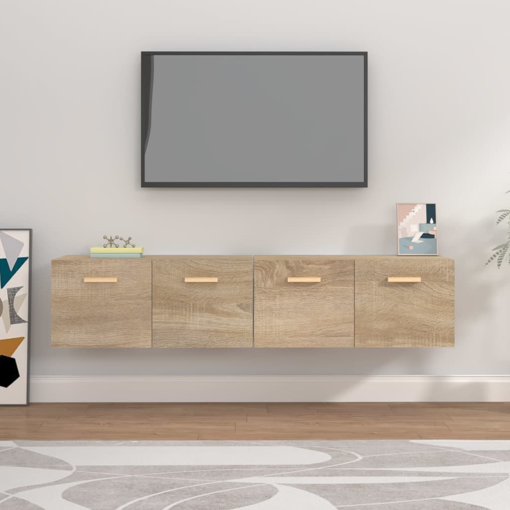 vidaXL Wall Cabinets 2 pcs Sonoma Oak 80x35x36.5 cm Engineered Wood