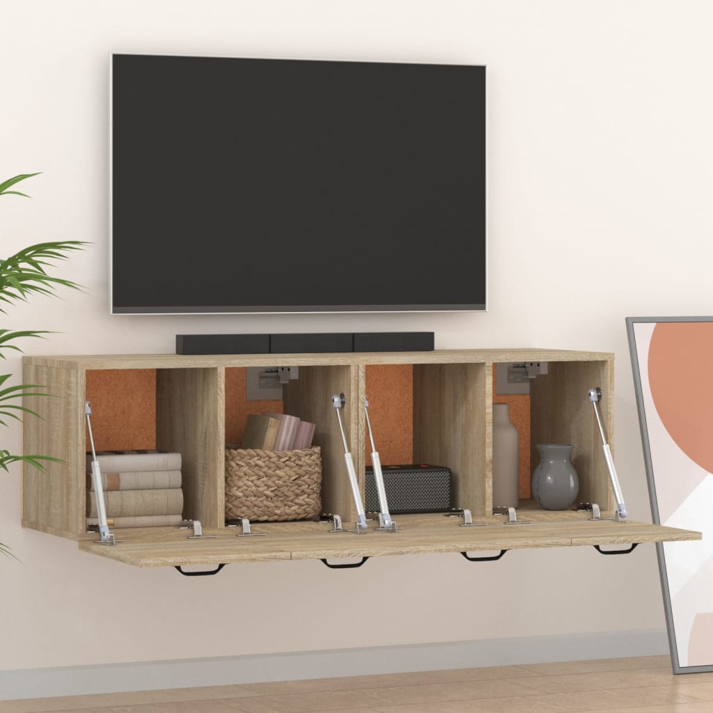 vidaXL Wall Cabinets 2 pcs Sonoma Oak 80x35x36.5 cm Engineered Wood