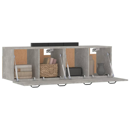 vidaXL Wall Cabinets 2 pcs Concrete Grey 80x35x36.5 cm Engineered Wood