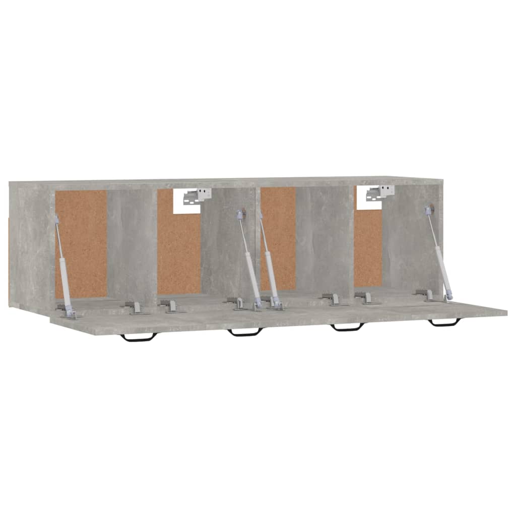 vidaXL Wall Cabinets 2 pcs Concrete Grey 80x35x36.5 cm Engineered Wood