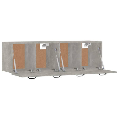 vidaXL Wall Cabinets 2 pcs Concrete Grey 80x35x36.5 cm Engineered Wood
