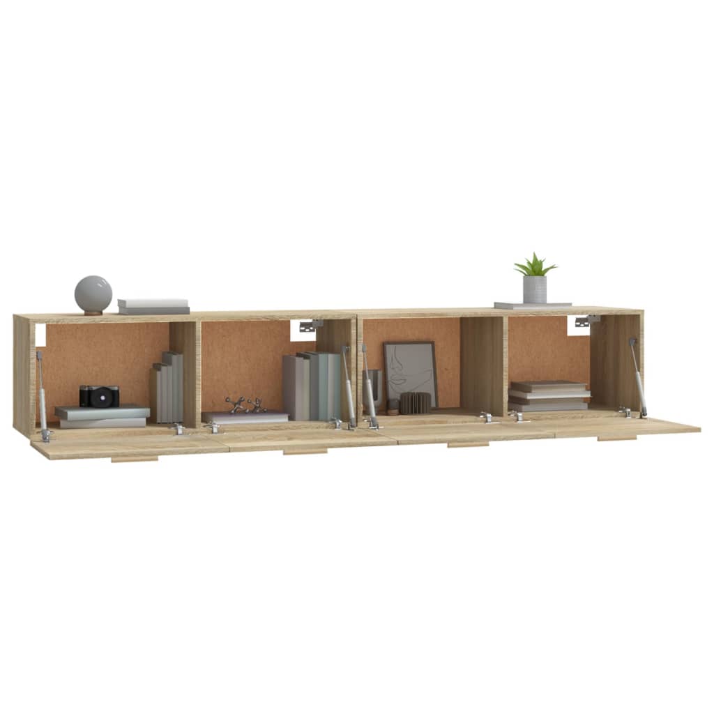 vidaXL Wall Cabinets 2 pcs Sonoma Oak 100x36.5x35 cm Engineered Wood