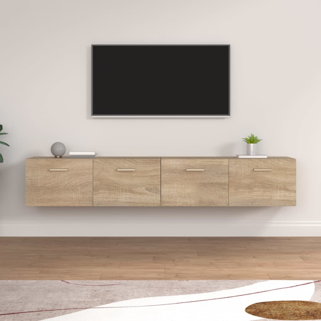 vidaXL Wall Cabinets 2 pcs Sonoma Oak 100x36.5x35 cm Engineered Wood