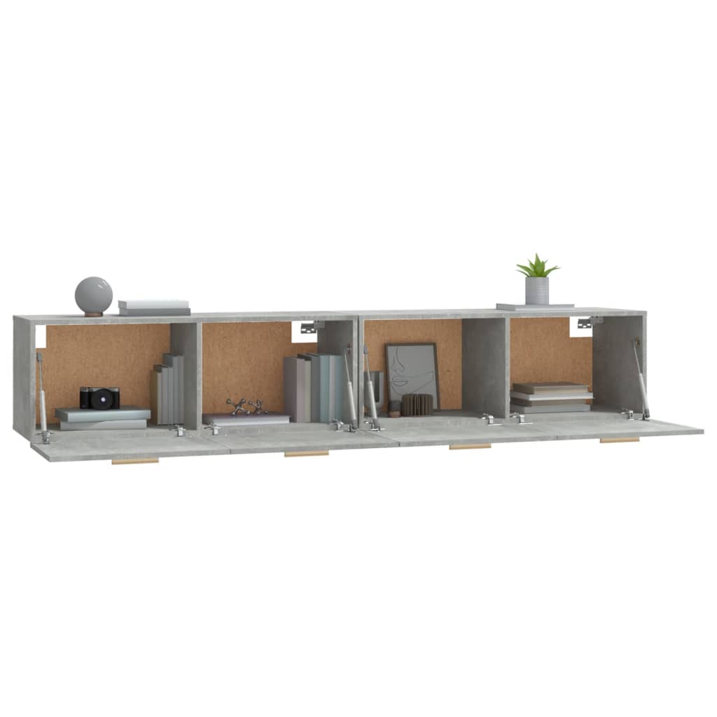 vidaXL Wall Cabinets 2 pcs Concrete Grey 100x36.5x35 cm Engineered Wood