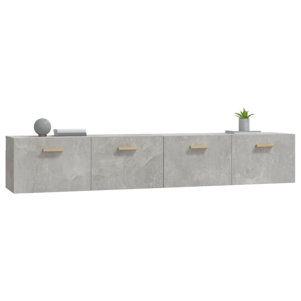 vidaXL Wall Cabinets 2 pcs Concrete Grey 100x36.5x35 cm Engineered Wood