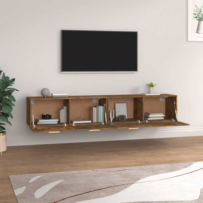 vidaXL Wall Cabinets 2 pcs Smoked Oak 100x36.5x35 cm Engineered Wood