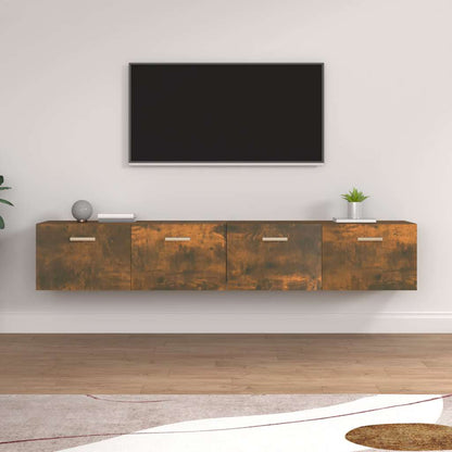 vidaXL Wall Cabinets 2 pcs Smoked Oak 100x36.5x35 cm Engineered Wood